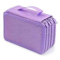 Estojo Escolar Box Juvenil Martelasse Organizador Grande Jumbo Box 2 Compartimentos Cor:roxo/4 Zíper