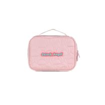 Estojo Escolar Feminino Grande Stitch & Angel Rosa Claro