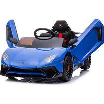 Kidzone Carro, Carrinho Elétrico 1 Assento, 12V, c, Controle Remoto, Vel 3 km, h, Idade 3, Azul