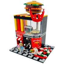 Kit de Construção Hamburgueria com 274 Peças, GENERAL JIMS Restaurant, Amarelo