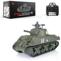 Tanque de Guerra TOUCAN RC HOBBY US M4A3 Sherman com Controle Remoto, Escala 116,Verde