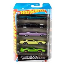 Hot Wheels Kit 5 Carrinhos Velozes e Furiosos Mattel - JBJ80