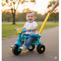 Triciclo Motoca Tico Tico Cebolinha Haste Aro Proteção