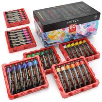 Kit de Tinta Acrílica Profissional com Cores Essenciais e Inclui 5 Pigmentos Metálicos, 60 Peças, Arteza