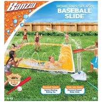 Conjunto de Beisebol Inflável com Escorregador, Bola e Bastão, Idade 5 Anos ou Mais, BANZAI