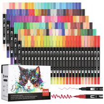 Conjunto de Canetas Artisticas 150 Cores com Ponta Pincel para Crianças e Adulto, Hhhouu HO150B, Preta