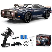 Carrinho de Controle Remoto, Escala 1:16 com Velocidade até 38 km/h, Luzes LED e Unidades de Baterias Recarregáveis, Desdoni Drift, Azul Escuro