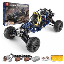 Kit de Construção Carro Off Road com 515 Peças e Controle Remoto para Crianças e Adultos, Mould King, Azul