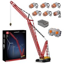 Kit de Construção Guindaste sobre Esteiras com 4318 Peças e Controle Remoto para Crianças, Mould King, Vermelho