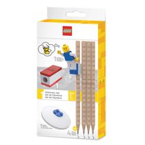 Material Escolar LEGO® | Kit Completo com Minifigura, Lápis, Topper, Apontador e Borracha | LEGO® Stationery