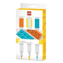 Kit Marca Texto LEGO® | Lego Stationary Grifa Texto 3 Cores com peça Lego