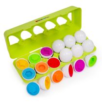 Brinquedo Educativo Ovos Interativo De Encaixar Cores e Formas Geométricas