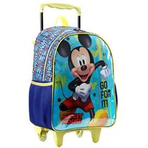 Mochila Mickey Mouse Disney Reforçada Resistente Com Rodinhas 16' - Mickey Mouse - Xeryus 11600