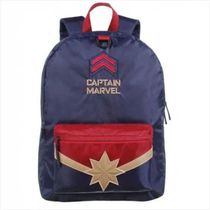 Mochila De Costas Para Meninas Super Heroina Capitã Marvel Reforçada Resisitente - Captain Marvel Azul Escuro