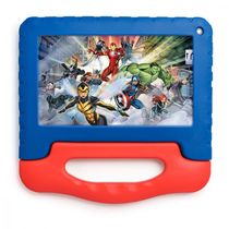 Tablet Multilaser Infantil Marvel Vingadores Tela 7" Wifi 64GB Azul Bivolt