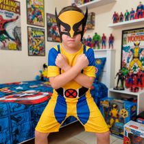 Fantasia Infantil Wolverine Curta Menino com Máscara X-men