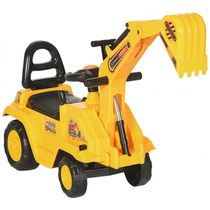 Escavadeira Infantil de Tração com Buzina para Crianças com 3 Anos ou Mais, Amarelo