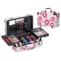 Kit Completo de Maquiagem Hot Sugar Donut para Iniciantes 27 Sombras 4 Blushes 4 Batons Estojo com Espelho