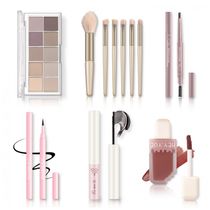 Kit Maquiagem Tudo em Um QIONG Tons Cimento Paleta Sombras 10 Cores Máscara Impermeável Delineador Líquido Brilho Labial Pincéis 6 Peças