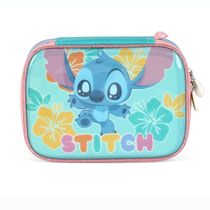 Estojo Box 100 Pens STITCH DISNEY Turquesa Luxcel EI42404SC