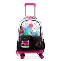 Mochila de 4 Rodinhas Feminina Rebecca BonBon Preta