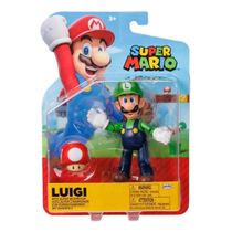 Super Mario Boneco Luigi de 11cm Com Super Cogumelo -  Sunny