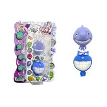 2 Bonecos Tubarão Lilás E Gato Azul - Splats Head Mini