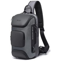 Mochila para Laptop com Porta Carregador USB e À prova D, BANGE, Cinza