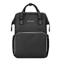 BOLSA MATERNIDADE LUXO SIENA BLACK SILVER - KIKKA BOO