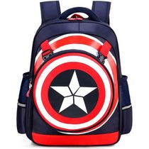 Mochila Escolar Infantil 43cm Yunniel Capitão America para Crianças, Azul Escuro