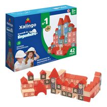 BLOCOS DE MONTAR BRINCANDO DE ENGENHEIRO 42 PEÇAS - XALINGO