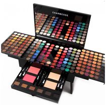 Kit de Maquiagem Profissional AOLIKOKO 18 Cores Sombras +6 Brilhos, Bastões Contorno Iluminador Blush, Batom Brilho, Máscara Delineador Sobrancelha 7