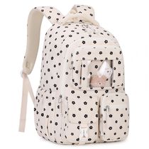 Mochila escolar PIG PIG GIRL em veludo cotelê floral, estilo ita bag, 21,8 L