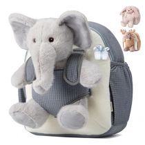 Mochila infantil Moonkie Hug & Go elefante de pelúcia para crianças de 2 a 4 anos