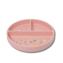 PRATINHO DE SILICONE COM VENTOSA E DIVISÓRIA FADINHA ROSA - BUP BABY