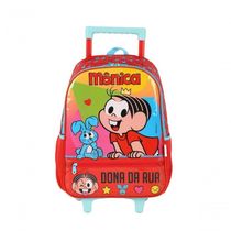 Mochila Com Rodas Kit Turma Da Monica Vermelho - único Vermelho