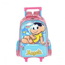 Mochila Com Rodas Turma Da Monica Azul - único Azul