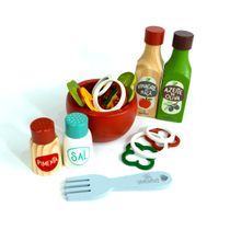 Kit Salada Brinquedo em Madeira