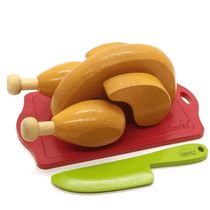Kit Frango com corte  Brinquedo em Madeira