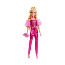 BARBIE DELUXE STYLE CABELO LOIRO E CONJUNTO ROSA METALICO - MATTEL