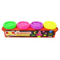 Ki Massa - Kit Com 4 Massinhas De 112G Em Cores Neon