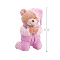 Pelúcia - Ursinho Que Reza - Rosa - Buba