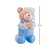 Pelúcia - Ursinho Que Reza - Azul - Buba