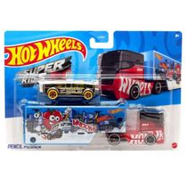 Pencil Pusher + HW High - Caminhões de Transporte - Super Rigs - 1/64 - Hot Wheels