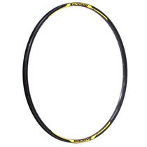 ARO ALUMÍNIO 29 32F COM ILHÓS DISCO F/V PAREDE DUPLA PRETO COM ADESIVO GROOVE AMARELO