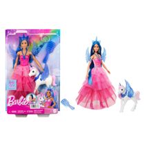 Boneca Barbie Safira c/ Unicórnio Alado - Mattel