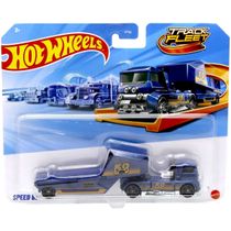 Speed Blaster Azul - Caminhão Track Fleet - 1/64 - Hot Wheels - Mattel