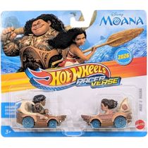 Pack c/ 2 Hot Wheels RacerVerse - Maui e Moana - 1/64 - Mattel