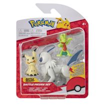 Bonecos Treecko + Mimikyu + Absol - Pokémon - Battle Figure Set - Jazwares