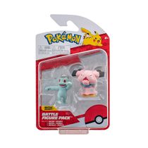 Bonecos Machop + Snubbull - Pokémon - Battle Figure Pack - Jazwares